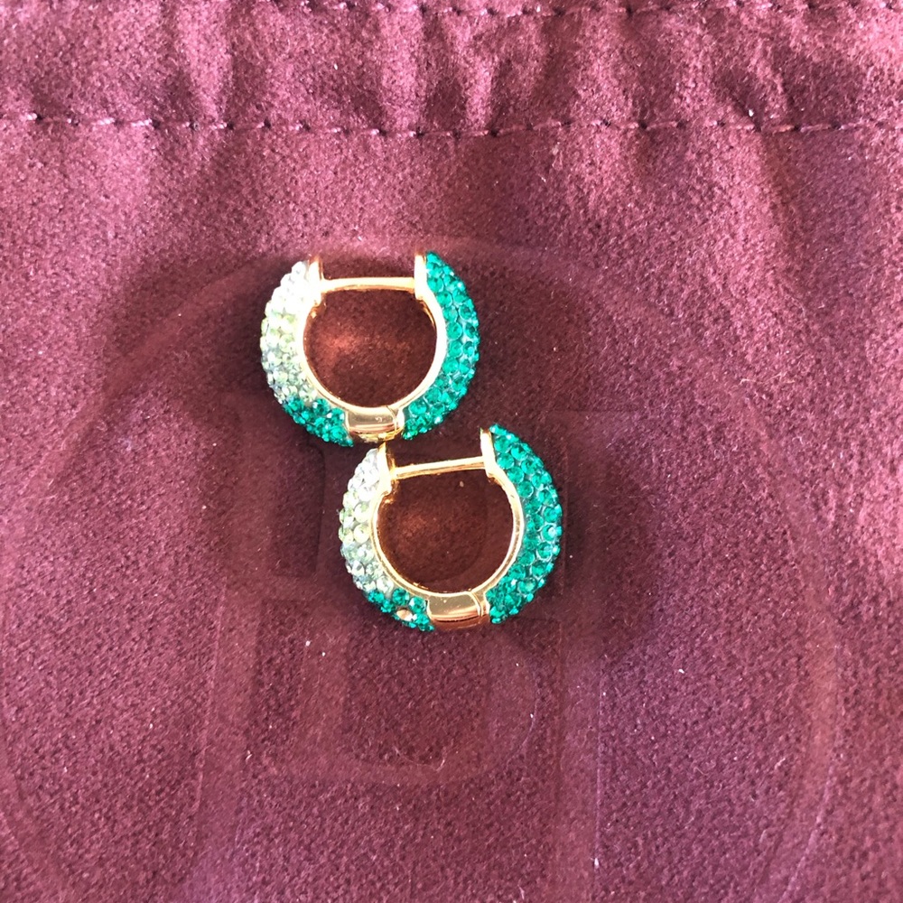 Reversible Sparkle Hoop Earrings - Picture 4 of 7